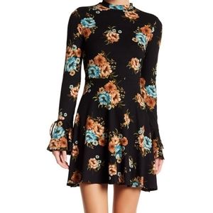Woman's Socialite black floral dress